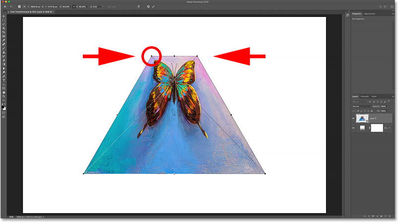 How to perform a Perspective Distortion with Photoshop's Free Transform command