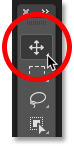 Selecting the Move Tool in Photoshop