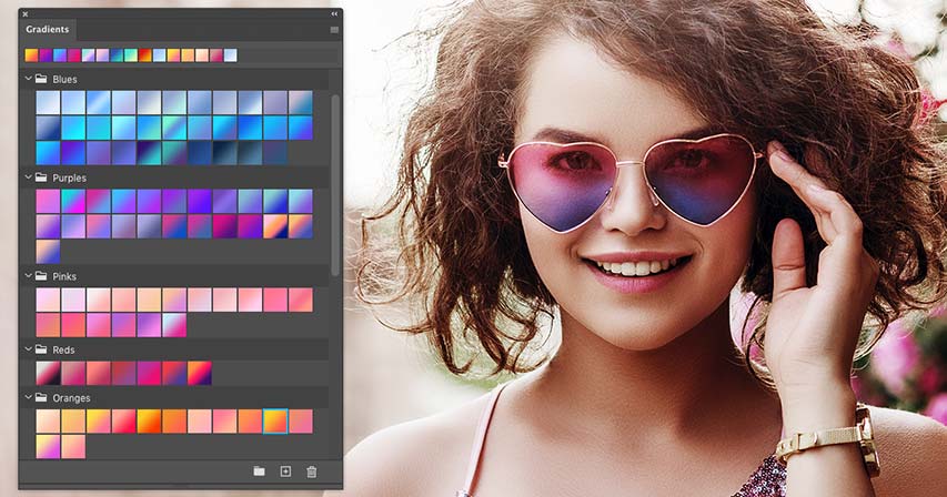 The new Gradients panel in Photoshop CC 2020 tutorial