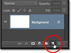 The New Layer icon in the Layers panel. 