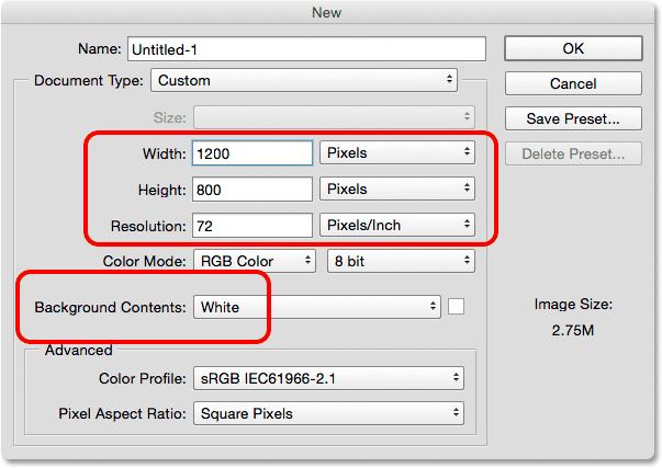 set icon size photoshop