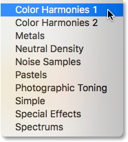 The other gradient sets we can choose from. 