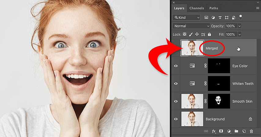 Comment fusionner tous les calques sur un nouveau calque sans aplatir votre image dans Photoshop