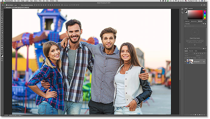 A photo open in Photoshop CC