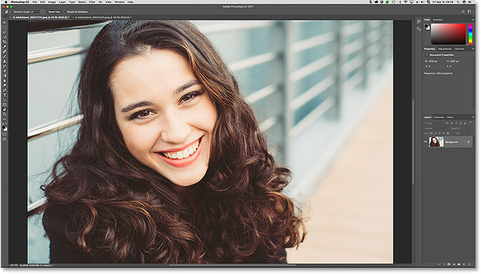 A photo open in Photoshop CC