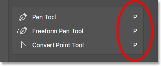 Selecting the tool to add a keyboard shortcut. 