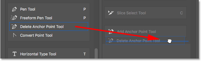 Dragging the Add Anchor Point and Delete Anchor Point tools into the Extra Tools column. 