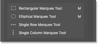 The Marquee Tools group. 