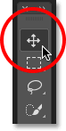Move Tool sekarang duduk sendirian di atas Toolbar.  Gambar © 2016 Steve Patterson, Photoshop Essentials.com