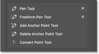 The Pen Tool group. 