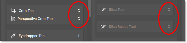 Tools keep their keyboard shortcuts even when dragged into the Exta Tools column. 