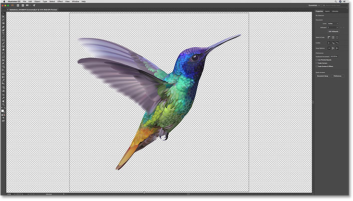 The vector art in Illustrator that will be pasted as a smart object into Photoshop