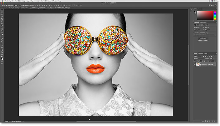 Gambar yang dipilih terbuka di Photoshop.  Kredit foto: Adobe Stock