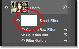 The smart filters layer mask in Photoshop