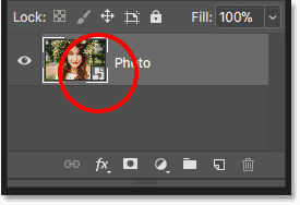 Ikon objek pintar di thumbnail pratinjau layer di Photoshop