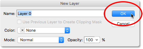 The New Layer dialog box. Image © 2016 Photoshop Essentials.com