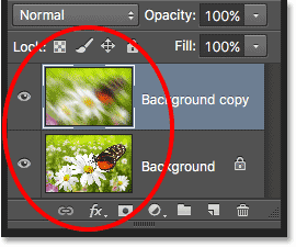 The layer preview thumbnails now show very different images. 