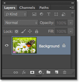 The Layers panel in Photoshop CS6. Image © 2016 Photoshop Essentials.com