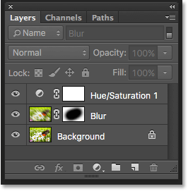 The Layers panel displaying smaller thumbnail images. 