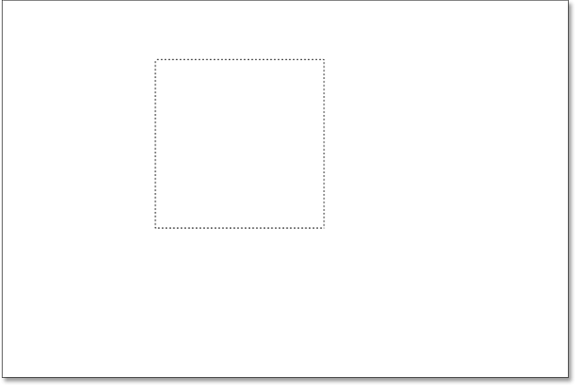 Drawing a rectangular selection on Layer 1. Image © 2016 Photoshop Essentials.com