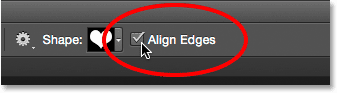 The Align Edges option. 