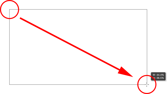 Drawing a shape with the Rectangle Tool in Photoshop. 