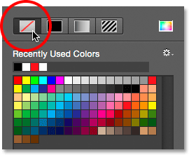 The No Color option will leave the shape empty. 