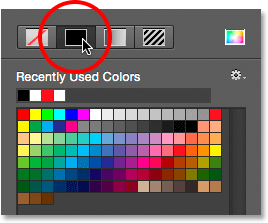 Clicking the Solid Color fill option. 