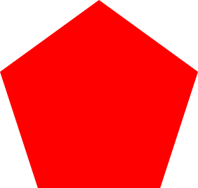 A five sided polygon drawn with the Polygon Tool. 