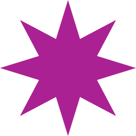 An 8-pointed star drawn with the Polygon Tool. 