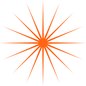 A starburst drawn with the Polygon Tool. 