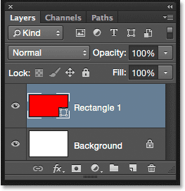 Each new vector shape you draw appears on its own Shape layer. 