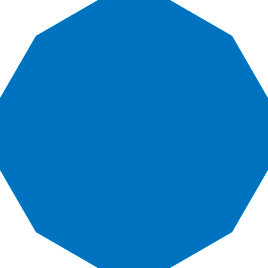 A twelve-sided polygon shape. 