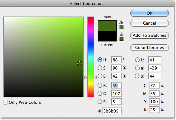 Photoshop Color Picker. 