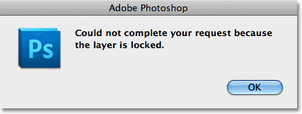 Could not complete your request because the layer is locked. 