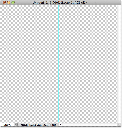 Ajouter des guides horizontaux et verticaux au document Photoshop.