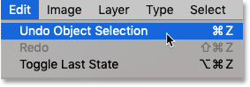 How to undo steps with the Object Selection Tool in Photoshop CC 2020.