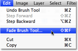 The Fade command in Photoshop. 