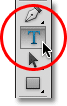 Selecting the Type Tool in Photoshop. Image © 2011 Photoshop Essentials.com
