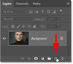 Clicking the Add New Layer icon in the Layers panel.