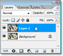 Duplicate the Background layer. Image © 2008 Photoshop Essentials.com