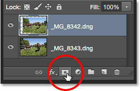 Clicking the Add Layer Mask icon. 