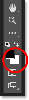 Photoshop filled in the extra space with the current Background color.