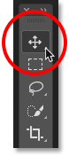 Selecting the Move Tool from the Toolbar. 