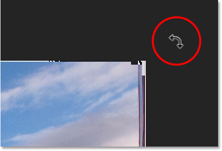 rotate photoshop cc straighten crop cursor photopea icon outside appears border text