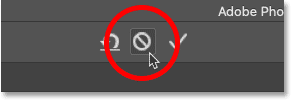 Clicking the Cancel button for the Crop Tool in Photoshop's Options Bar