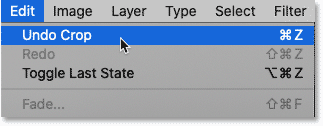 Undoing the crop in Photoshop