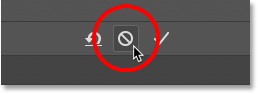 Clicking the Cancel button for the Crop Tool in Photoshop