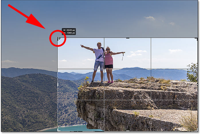 Locking the original aspect ratio of the crop in Photoshop