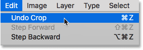 Undoing the crop in Photoshop
